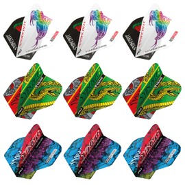 RED DRAGON Yin Yang Double-Sided Peter Wright Snakebite Selection Pack Standard Dart Flight 3 Sets per Pack (Total 9 Dart Flights)