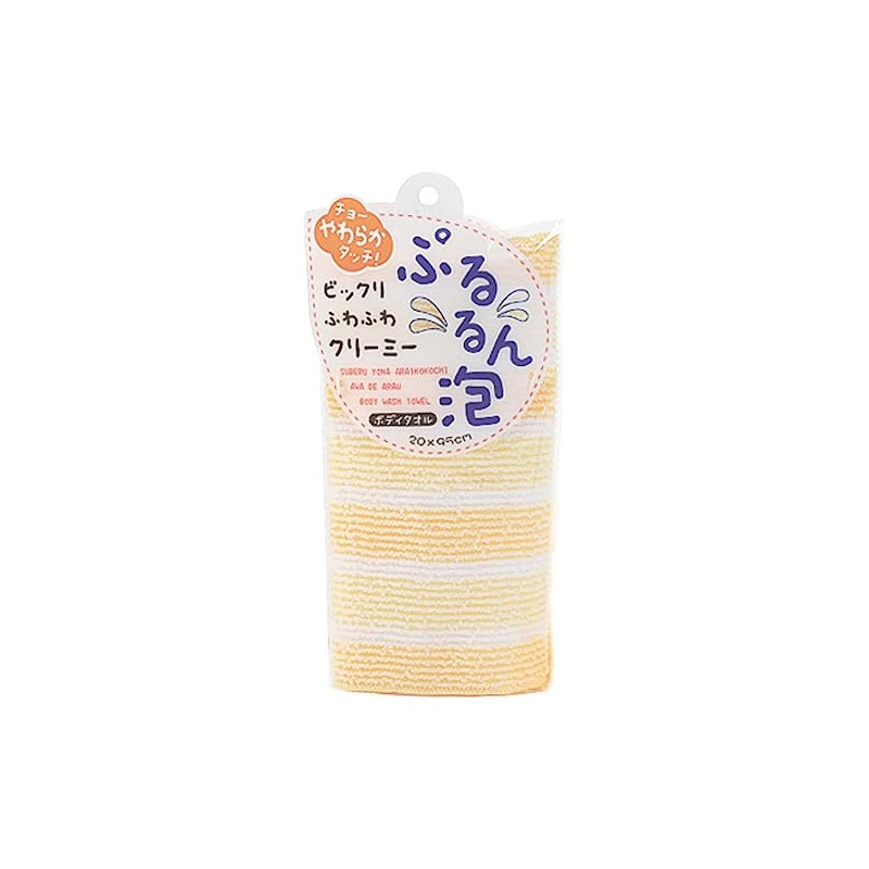 Nippon Kogyo Pururun Foam Body Towel, Yellow