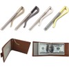 1Pcs Black Metal Bifold Money Clip Bar Wallet Replace Parts