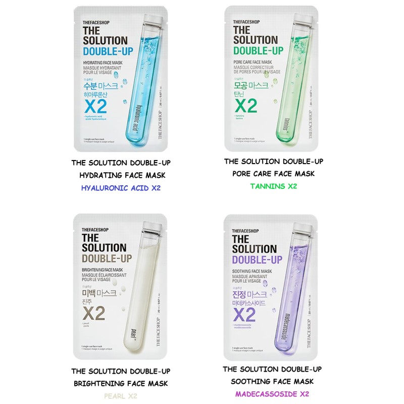 THE FACE SHOP The Solution Double-up X2 Mask Sheets x