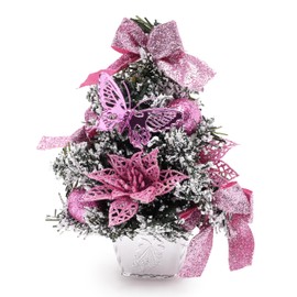 Christmas Concepts® 20cm (8") Frosted Bouquet With Baby Pink Decorations -