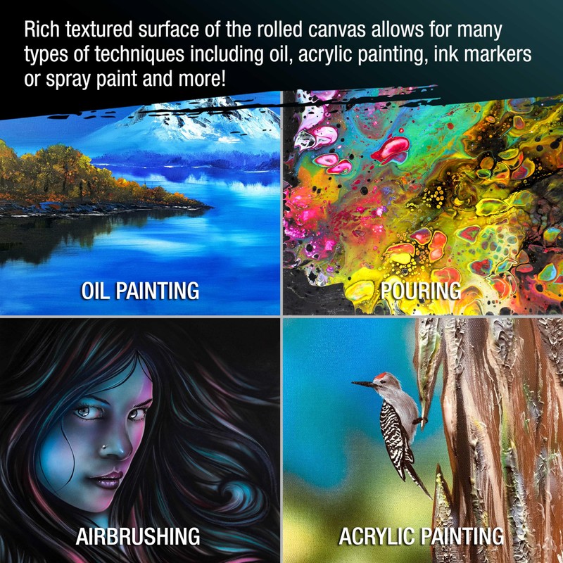 U.S. Art Supply 7-Ounce Unprimed 24" Wide x 2 Yards