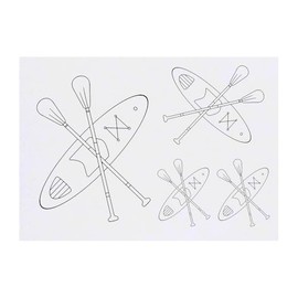 Azeeda 4 x 'Kajak & Sonstiges' Temporäre Tattoos - Wasserfest, Hautfreundlich & Ungiftig · Transfers in Verschiedenen Größen (TO00083002)