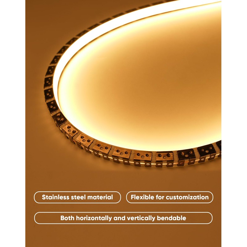 Shine Decor 16.4ft/5Meter 3D Bend Flexible Profile, Aluminum Channel for
