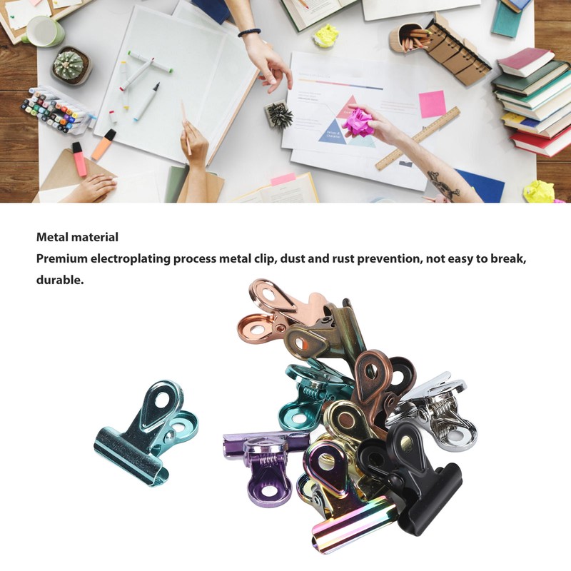 10pcs Colored Hinge Clips Dustproof Rustproof Electroplated Metal Hinge Clips