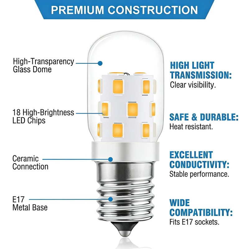 LED Microwave Light Bulb Over Stove Appliance 8206232A 40W Incandescent