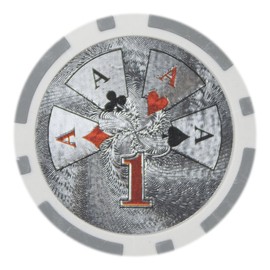 Brybelly Hi-Roller Poker Chip Heavyweight 14-Gram Clay Composite – Pack of 50