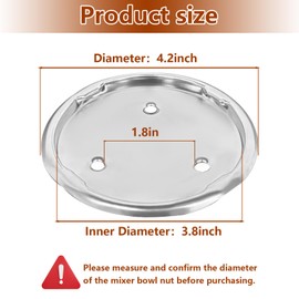 Showingo W10191926 Mixer Bowl Screw Cap Replacement for Whirlpool KitchenAid Kenmore Mixer Base Plate Replacement Part 4163032 WPW10191926 AP6016640 4161126 4161127 4161128 4161158(2 Packs）