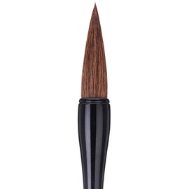 Calligraphy Brush, Beginning Writing Brush, For Large Articles, Brown Hair, Wooden Axis, Kitado (No. 8)