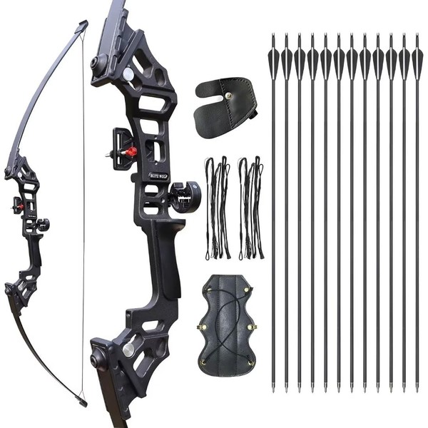 Archery Bows for Adults, Takedown Aluminum Alloy Riser Bow and