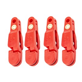 VOANZO 4 PCS Heavy Tension Snap Release Clips for Kites Planer Board Downrigger Trolling Fishing (Red