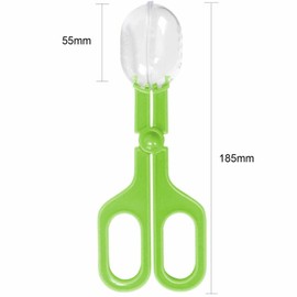 Caylingdee Reptile Feeding Clamp Reptile Poop Scoop Cage Fish Tank Cleaning Tools Green Feeding Tool Feeding Clamp Litter Clamp for Gecko Lizard Bearded Dragon