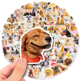 Yoksas Cute Mixed Dogs Stickers,100 Pcs Vinyl Funny Animal Puppy Kids Stickers for Laptop Water Bottle Scrapbooking Computer Bumper