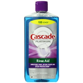 Cascade Rinse Aid Platinum Dishwasher Agent, Regular, 16 Fluid Ounce (Pack of 6)