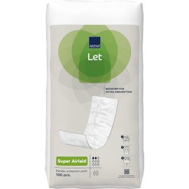 ABENA Let Super Airlaid Incontinence Pads for Women and Men | Pack of 100 | These Absorbent Pads can be Used as Sanitary Pads for Heavy Flow but are mainly Used as Incontinence Pads for Men and Women