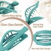 Flat Hair Claw Clips for Women - 6Pcs Lay Down