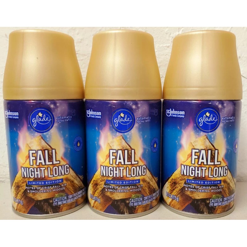 Glade 6 Glade Fall Night Long Automatic Spray Refill Limited