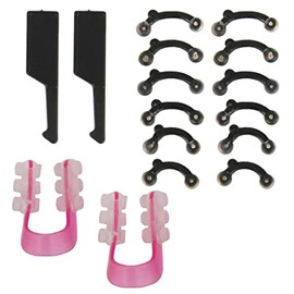 jojomis 2X 3Pair Nose Up Lift Nose Shaper Corrector Bridge Lift Straightening Black Plastic