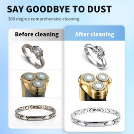 UV Ultrasonic Cleaner, 48KHz Professional Chargeable Ultrasonic Cleaner with Digital Timer, Jewelry Ultrasonic Machine for Eyeglasses, Watch, Ring, Dentures, Dental Retainer, Jewelry