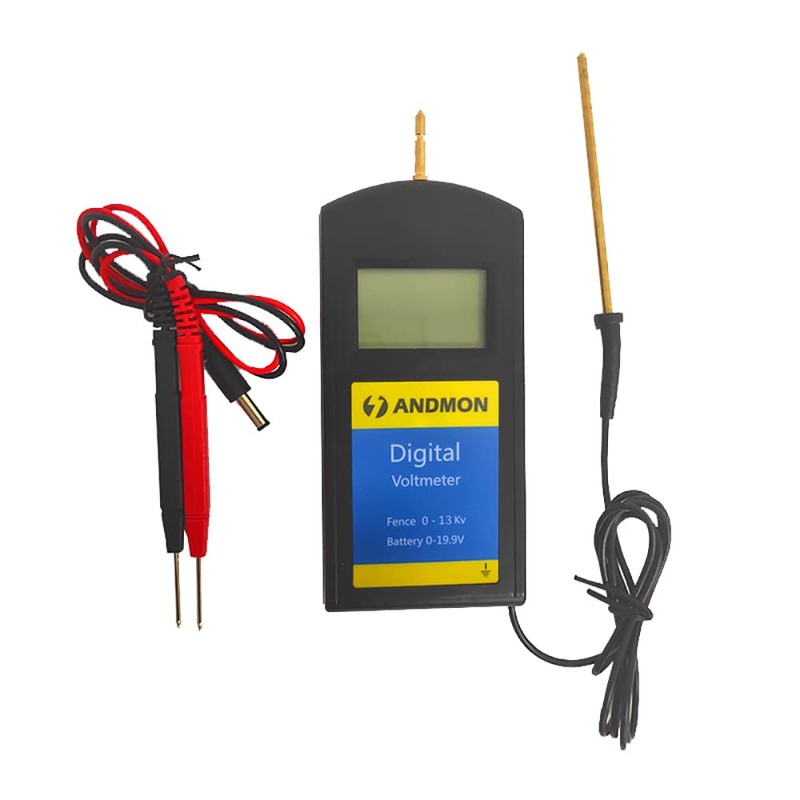 Andmon Electric Fence Tester Battery Testing Digital Electric Fence Voltage
