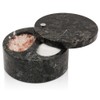 Radicaln Marble Salt Cellar with Lid Dual Compartment 5 Inch