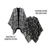 Ferand Women's Plaid Shawl Wraps Reversible Open Front Ponchos Soft