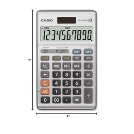 Casio Inc. JF-100BM Calculadora de función estándar, multicolor, 4 1/4 x 6 7/8
