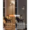 SIBRILLE Brown Floor Lamp, Modern Stepless Dimmable Standing Lamp with