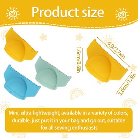 3pcs Edge Stitch Sewing Lock Gauges, 3 Colors Silicone 3/4mm Sewing Finger Thumb Quilting Rulers Practical Stitch Gauge Measuring Seam Guide Tool Suitable for Beginners