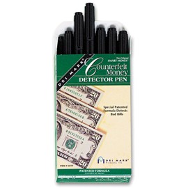 Smart Money Counterfeit Bill Detector Pen, U.S. Currency, 12/Pack