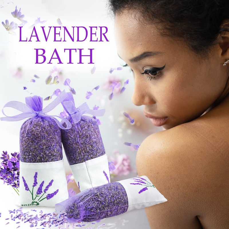 8 Packs French Lavender Sachets for Drawers and Closets Fresh