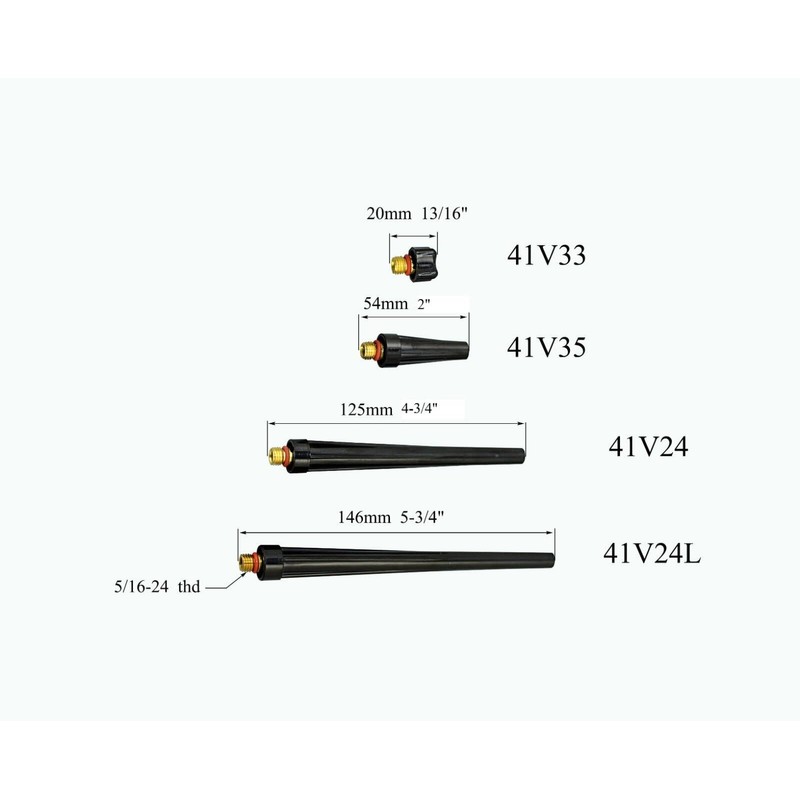 RIVERWELD TIG Gas Lens Collet Bodies 45V 13N Alumina Nozzles