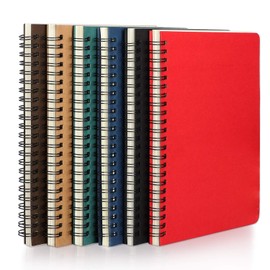 EUSOAR Spiral Ruled Notebook, A5 6 packs 5.5x8.3 120 Pages Lined Travel Writing Notebooks Journal, Memo Notepad Sketchbook, Students College Office Business Subject Diary Ruled Book Journal-6 Colors