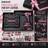 20V Pink Cordless Drill Tool Kit for DIY Repairs –