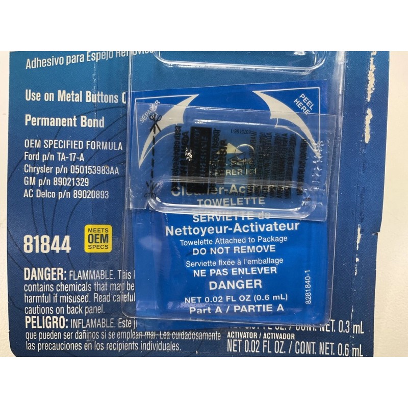 Permatex 81844 Professional Strength Rear View Mirror Adhesive 3oz