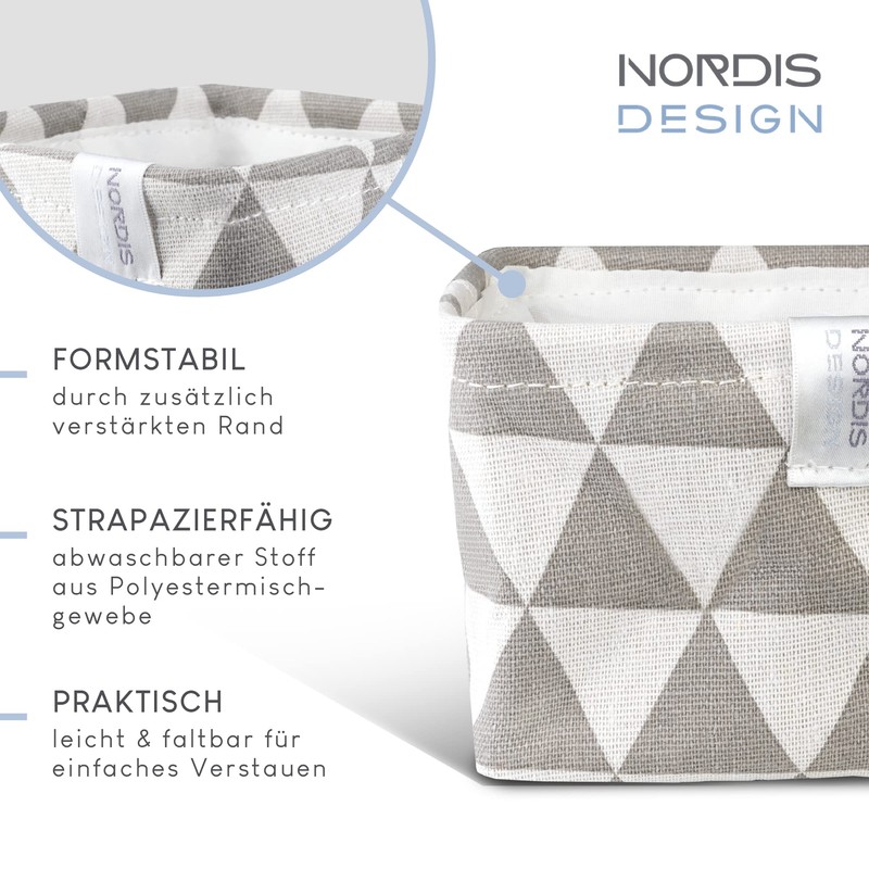 NORDIS DESIGN Small Storage Baskets Set of 3 (11 x
