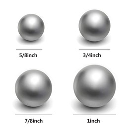 4 pcs Coin Ring Making Balls Chrome Steel Balls Monkey Fist Balls,Assortment of 5/8Inch, 3/4Inch, 7/8Inch,1Inch