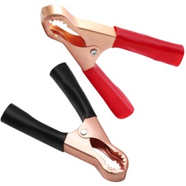 Seimneire 10 Pack 50A Insulated Alligator Clips Jumper Cable Clamps, Electric Clips Heavy Duty Metal Clamp, Battery Charger Clamps Crocodile Clips for Car Boat Vehicle (Black & Red)