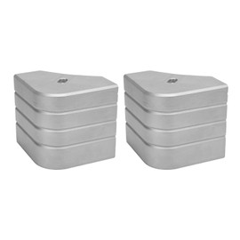 2 Pack Pontoon Boat Corner Caps, Aluminum Pontoon Corner Cap Casting for 90° Rounded Corner, Deck Corner Cap, Height & Top: 3-1/8in to 3-3/16in, Deck Corner