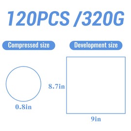 120 PCS Camping Compressed Towels - Disposable Face and Mini Towels for Travel, Home, Outdoor Activities - Portable Coin Tissue