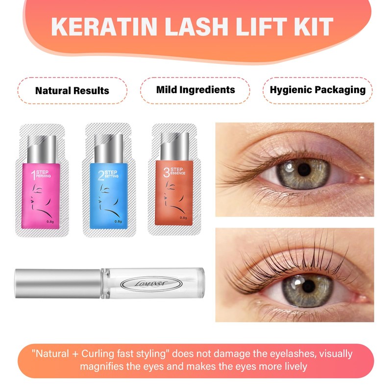 Lomansa Lash Lift Kit, Eyelash Perming Kit, Gentle Slow Acting