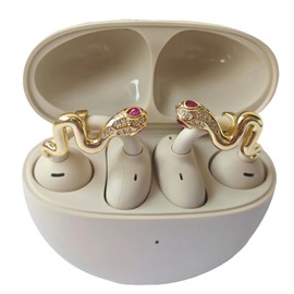 Bow Rhinestone for Clip on Earbuds Open Ear Accessories, Elegant Zirconia Decorative Earphone Accessories, Removable Exquisite DIY Decoration