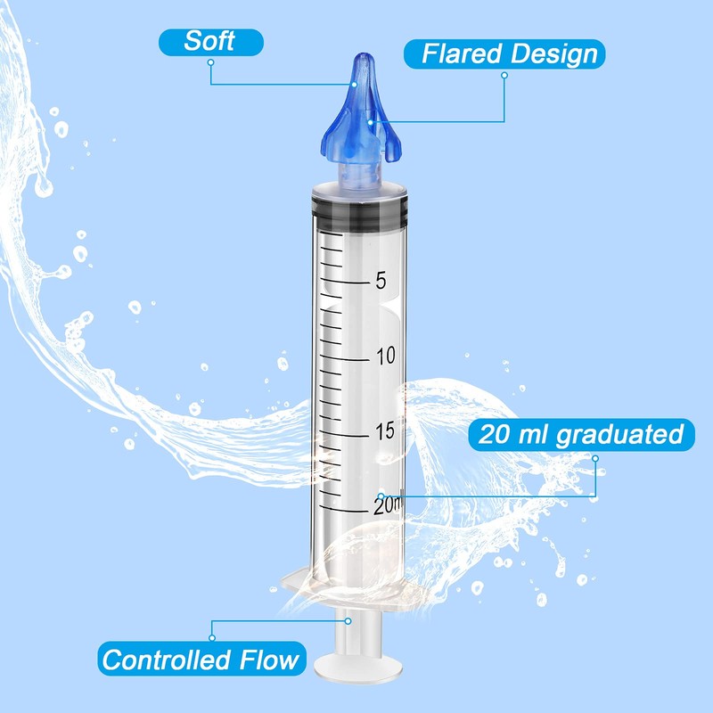 2 Pieces Ear Wax Cleaner Syringe Tip Ear Wax Flusher