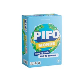PIFO World - Bluff Game Around the Countries of the World - Compare 152 Countries in 6 Categories - Be You Know - Be You Bluffes - With Family or Friends of 2 to 12 Players - From 10 Years