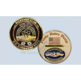 Rickover Club Submarine Veteran 25 Years Qualified Coin USS SSN SSBN USN USSVI