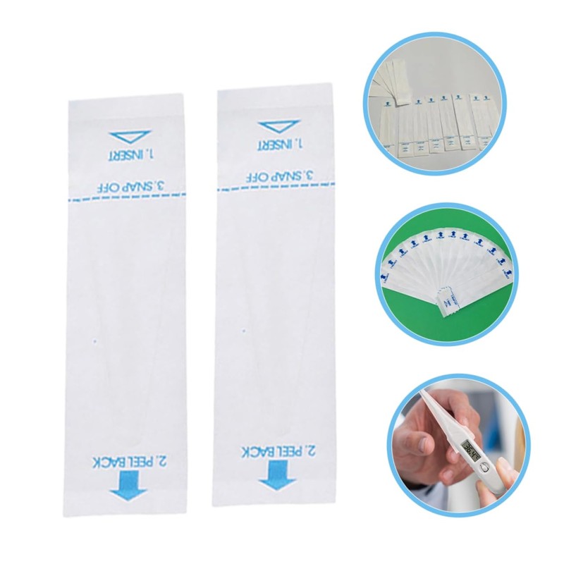 Mobestech 300pcs Paper Thermometer Probe Protective Covers for Accurate Measurement