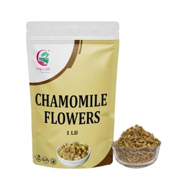 Chamomile Flowers 1 LB, 100% Natural Loose Leaf Chamomile Tea, Whole Dried Flowers for Herbal Tea, 1 LB Bulk Pack, Resealable Bag for Freshness - By Yogi’s Gift®