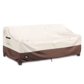 Finiboko 3-Seater Outdoor Couch Cover,76Wx32Dx31H Inches Patio Sofa Cover,100% Waterproof Heavy Duty Patio Furniture Covers,Beige&Brown