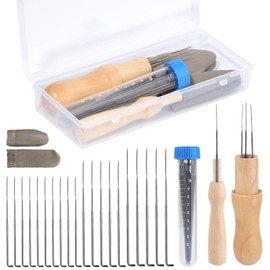 Yizzvb Needle Felting Kit, Wool Felting Needles, 4 Sizes Felting Needles with Needle Bottle Felting Tool Holders, Complete Needle Felting Tools Kit Needle Felting Supplies for Beginner Professional