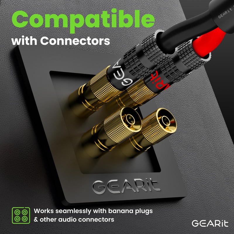 GearIT 14/2 Speaker Wire (20 Feet) 14 Gauge (Copper Clad